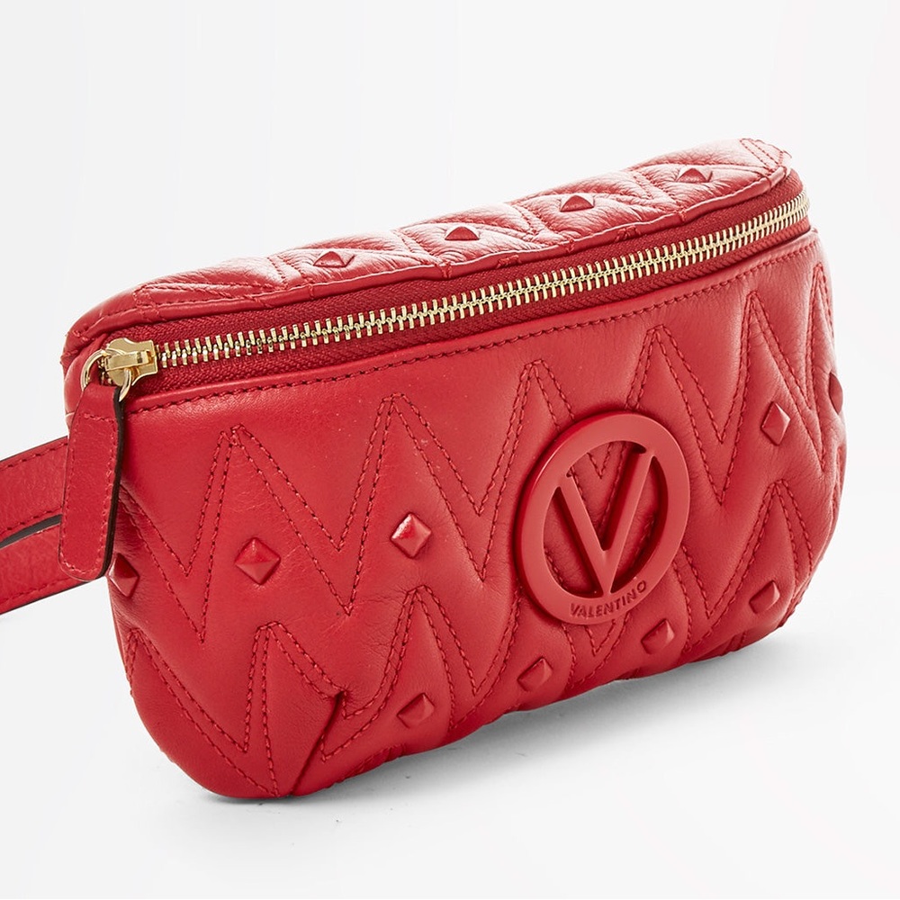 Authentic Valentino Fanny Studded Leather Belt Bag
